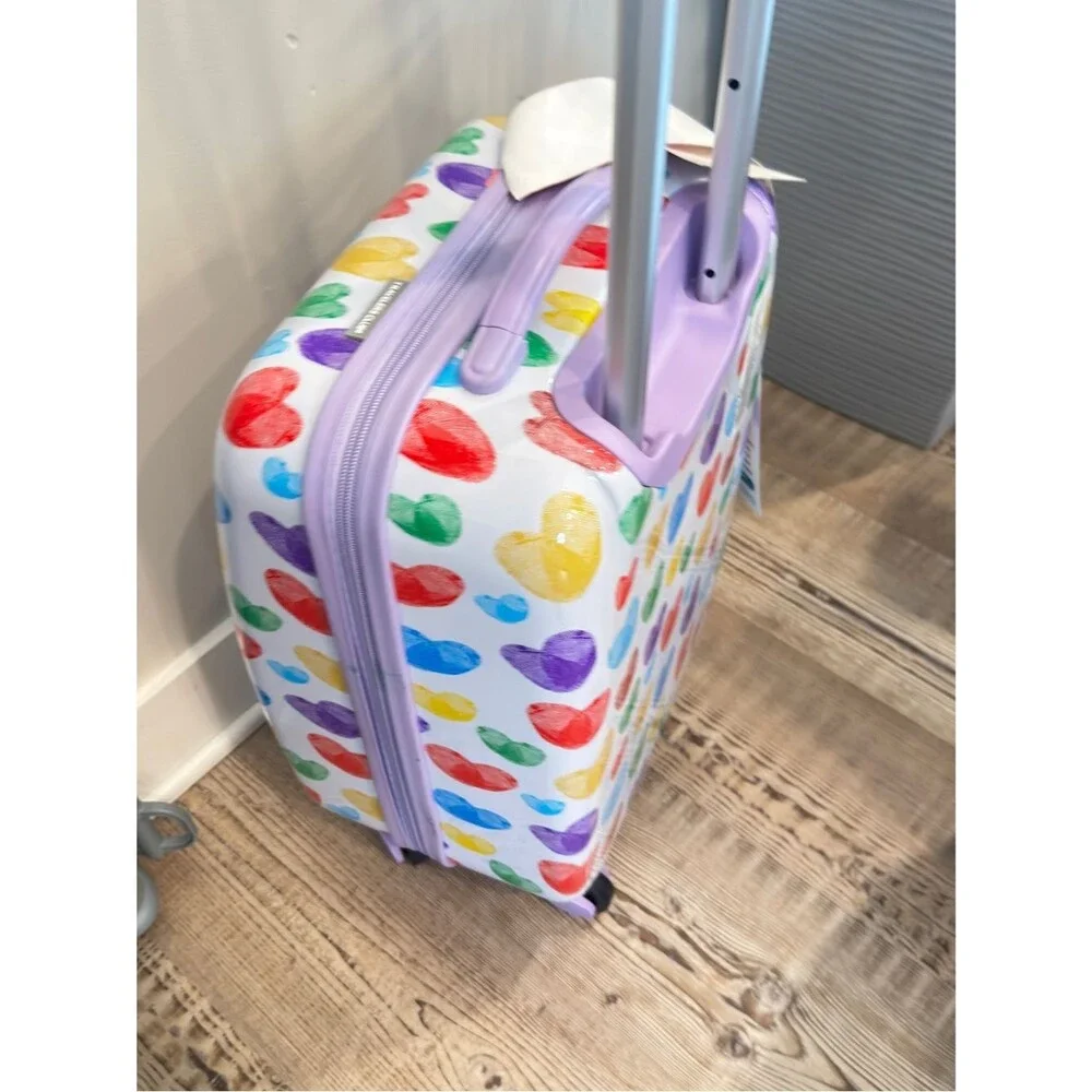 Travelers Club kids 5 piece luggage set Multicolor Heart Travel Set Lavender